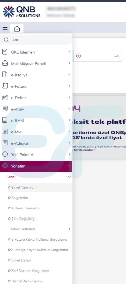 1. adım: Portal ve kullanıcı tanımları
